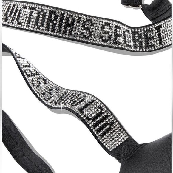 Victorias Secret Swim Shine Strap Sexy Tee Push Up Bikini Top Black - Picture 2 of 9